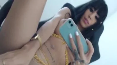 Damn slutty Colombian tgirl On webcam Part 2