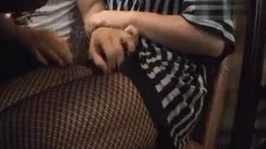 Japanese Ladyboy handjob In Restaurant