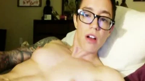 FTM Nerdy College twink Rubs His T-ramrod