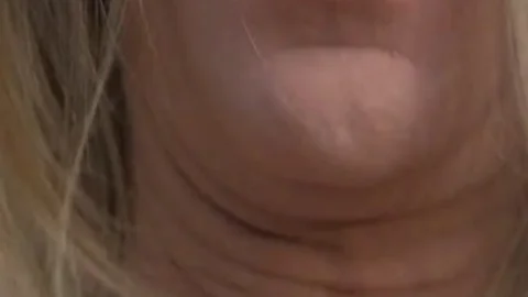 blonde shemale Laura Stroking Outside