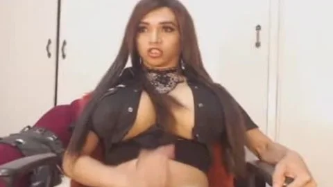enormous melons ladyboy Jerks Off Her humongous 10-Pounder