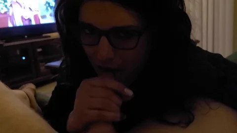 Transgirl Drinks big Load
