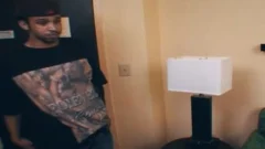 giant dark ladyboy receives poked