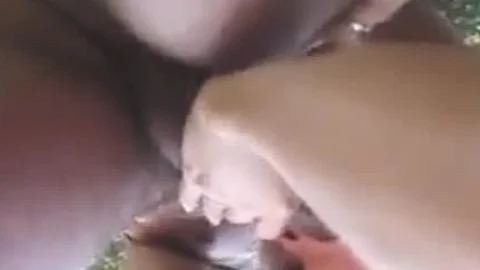 blonde shemale poked Outside