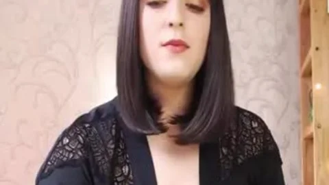 Russian teen tranny Vivian Stroking Her large penis On web camera