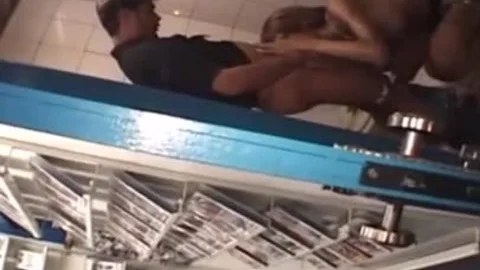 Intriguing she-Male Model Gives oral In The crap-house Of A Porn Shop
