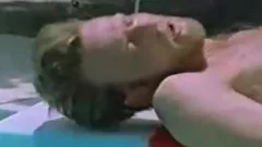 Vintage Poolside threesome With A TS