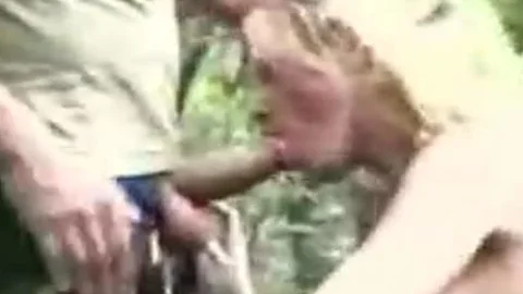 Soldiers fuck A lady-man Outdoor