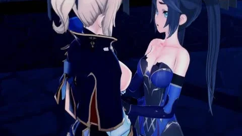 Futa Jean Eats spooge-hole before banging Mona doggy style With Her gigantic cock - Genshin Impact Futanari manga.