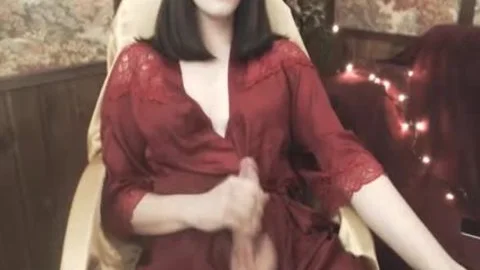wild ladyman In Red costume Strokes & Cums