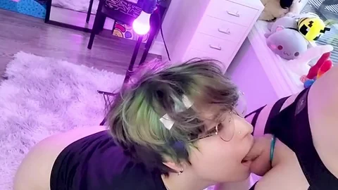 concupiscent Femboy Sucks A Flacid Piece Of penis