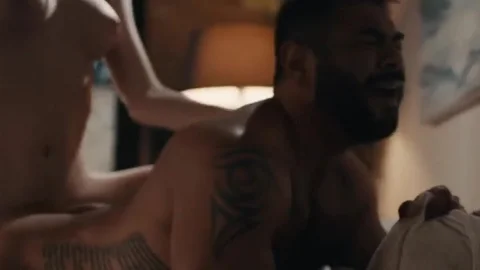 bulky dude Massages TS Stepdaughter And Lets Her bang His arse