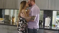 busty sheboy Lets Her Fiancee Breakfast Her wet butthole In The Kitchen