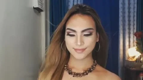 sleazy oriental ladyboy Maturbates Her Hard penis