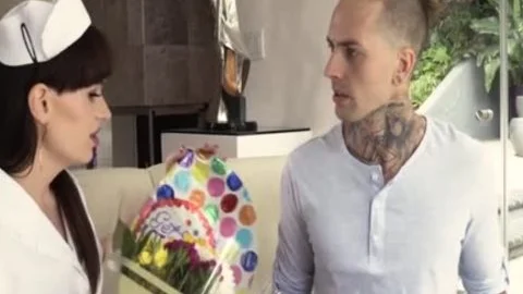 Super skinny Tbabe Natalie Mars Analed By Tattoed lad