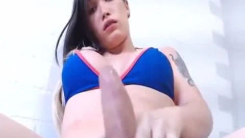 delicious big Shaft ladyboy stroking On webcam Part