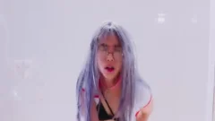 filthy Sissy Nurse Masturbating With Foxtail & butthole