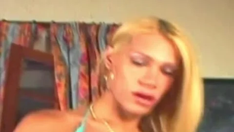 nasty blond tranny Carol Cums