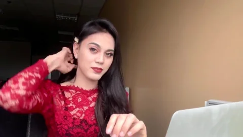 Mel Cross - Little Red dress Life As A Crossdresser Ladyboy