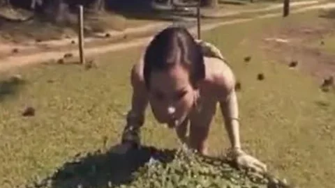 latina Beauty fucks A lad Outdoor