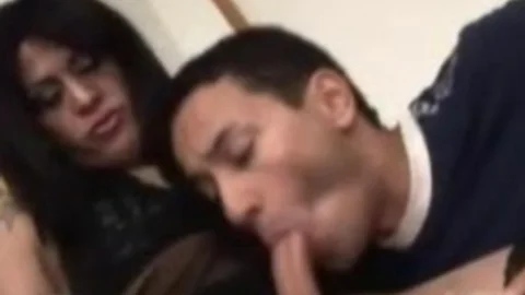 lad Riding On trannies penis