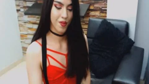 yummy lady-man In Red Hard Jacking