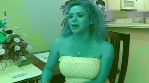 Topless tranny Works With POVs Prick