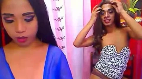 tranny sucking cock On web camera