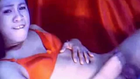 worthy oriental ladyboy Masturbes Her penis And Cums On cam