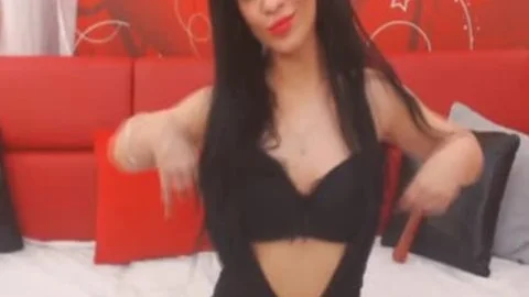 naughty attractive tgirl Rubs Her weenie And Balls