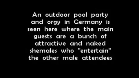 Outdoor t-girl Pool Party