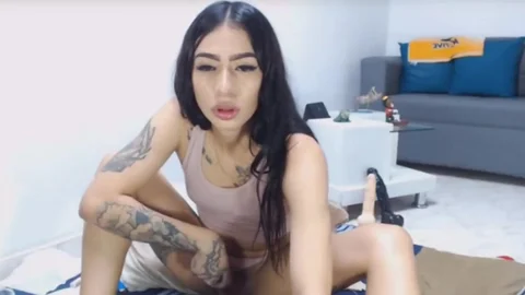 lovely Trans Shecock cook jerking