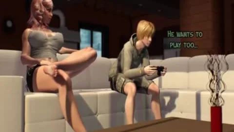 ladyboy mommy bangs lad whilst black Frend Play On PS5 - Futa