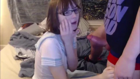 tranny sucking Her Partner's pecker And he Cums On Her Face