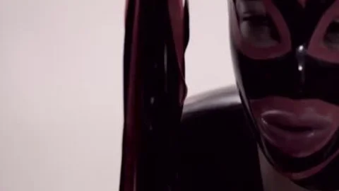 ebon tranny In Latex