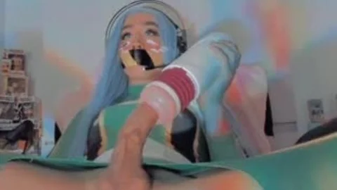 kinky manga shemale Pomping Her huge 10-Pounder