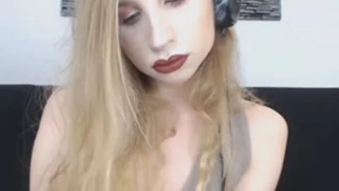 cute blonde t-girl Shows Her unfathomable gap
