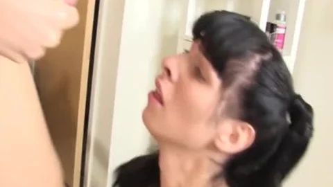 Petite tranny Alexa Scout Riding monstrous penis before love juice Spray
