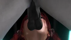 Sci-fi Sex! beautiful Dickgirl Alien Plays With Red-haired beauty In Restraints In The Space Station