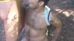 blonde shemale poked Outside