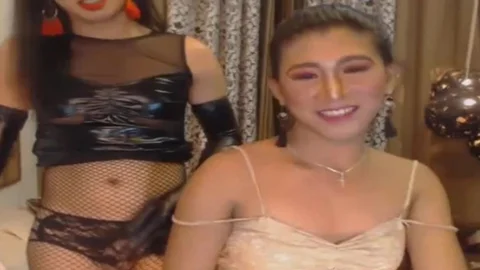 Two slutty trannies suck And jack off On web camera