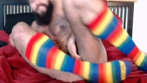 juicy FTM Trans chap Plays With His hairy cunt In Socks