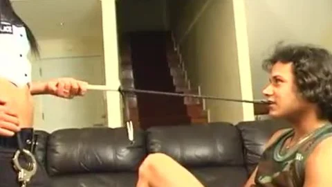 Uniformed sheboy acquires Face sperm Blasted