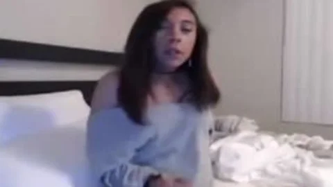 pretty lady-boy In sofa Stroking Her schlong