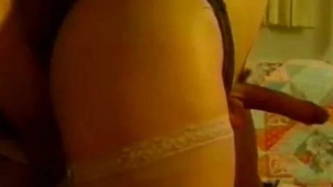 Trans Rips blond muff With Her ramrod while Muscled chap pokes Him In The butthole