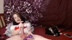 Gagged With butthole plug deep Inside Her butt