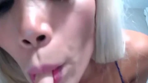 Ts babe With Braces charming Solo jerk off