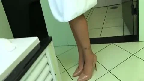 Latino T girl Plays In The Shower