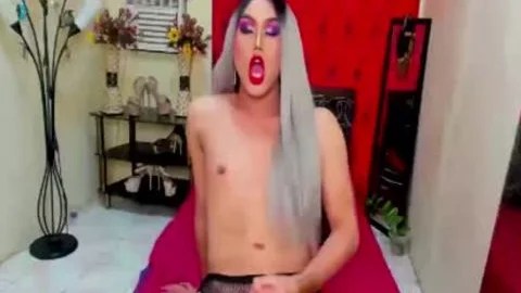 skinny shemale wanking Online