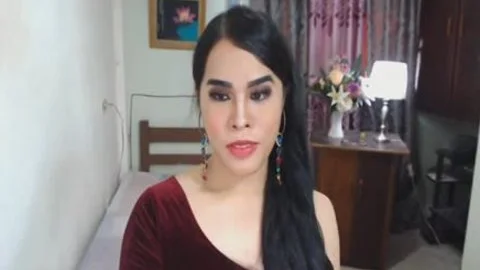 attractive oriental Trans penis Live Jerking